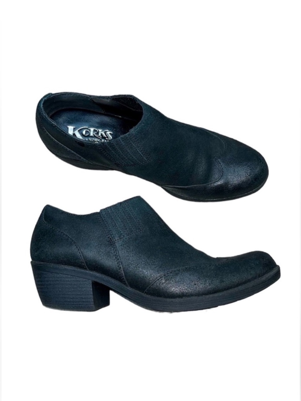 Kork- Ease Western Style Ankle Bootie 8/39 Matte Black